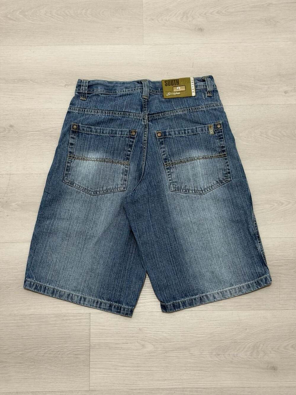 Vintage Southpole Baggy Denim Jean Shorts Y2K Skater Jorts Size 30